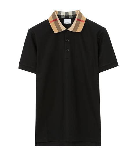 burberry black poli|men's black Burberry shirt.